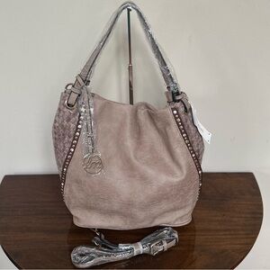 NWT - Slouchy Shoulder Bag with Metallic Embellishments
